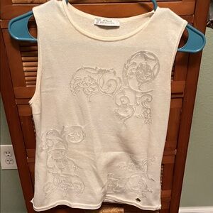 Versace Collection Cream Tank Top